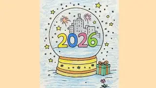Happy new year 2026 drawing 🥳😊😍🔥#happynewyear #newyear2026 #drawing #art #trending #sketch #colorful