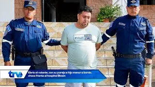 Ebrio al volante, con su pareja e hijo menor a bordo, choca frente al hospital Bloom