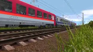 Trainz: A New Era: Craiova - Filiasi cu o locomotiva 040-EC bosniaca cu trenul IR1697