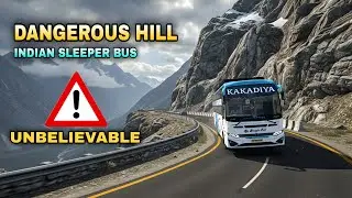 Sabse Khatarnak Rasta! 😱 Driving Indian Sleeper Bus on Dangerous Hill Road | The Hardik Gaming 