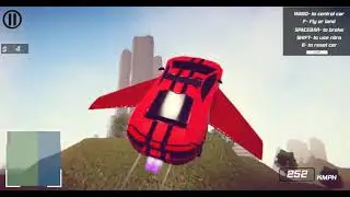 CrazyGames: Flying Car Simulator (WebGL Game) Gameplay
