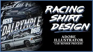 Car Vector Illustration detailed full process | Racing Shirt Design