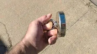 Picking up Nails With A Fishing Magnet