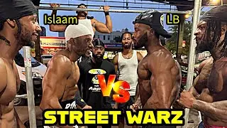LB Vs Islaam First To 100 Pull Ups Wins | Brownsville Brooklyn Street Warz @SettleItOnTheBarz 