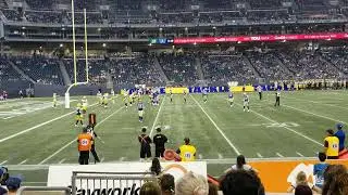 Winnipeg Blue Bombers vs Edmonton Elks Pre Season Dakota Prukop Touchdown 2022