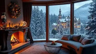 🎄 Christmas in a Cozy Luxury Winter Cabin ❄️🔥 | Stunning Snowy Views