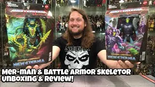 Mer-Man & Battle Armor Skeletor Masters of the Universe Unboxing & Review!