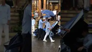 Billionaire arab sheikh entering his Ford GT while it rains ☔️ #billionaire #monaco#luxury#lifestyle
