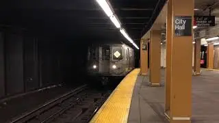 NYC Subway | Astoria - Ditmars Bound R68 (W) Train Arriving @ City Hall