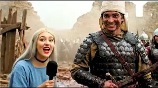 Blonde AI girl interviews Constantinople of 1453 during the fall of Byzantine Empire