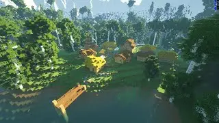 Village in a birch forest | Minecraft Timelapse