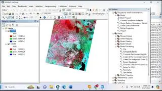 MOSAIC LANDSAT 8 IMAGES /USE OF FALSE COLOR COMBINATION /MOSAIC IN ARCMAP /LAYER STALKING IN ARCGIS