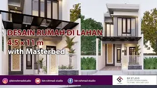 DENAH RUMAH 4.5 x 11 m, desain rumah minimalis simple klasik