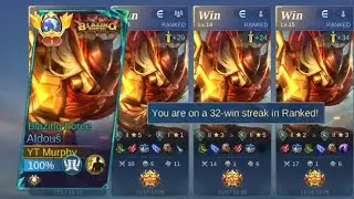 ALDOUS 32 WINSTREAK!! GLOBAL NO.1 BEST BUILD TO RANK UP FASTER!! 🔥