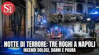 Napoli, tre incendi nella notte: distrutte auto e danni a un portone
