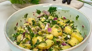 Potato Salad Recipe! No Mayo! Simple and easy Mediterranean potato salad 