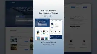 Responsive Travel Website Using HTML CSS And JavaScript  #webdevelop #webdesign #htmlcsstutorial