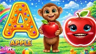 Bandar Mama Ne Sikhayi ABCD 🐒 | A for Apple B for Ball | Learn Alphabets with Monkey | Cartoon Mam