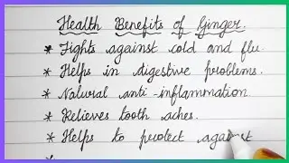 Health benefits of Ginger | Handwriting practice | How to improve handwriting #cutescribble
