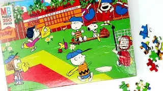 The Peanuts Gang at the Baseball Diamond - Peanuts Puzzle Build | CollectPeanuts.com