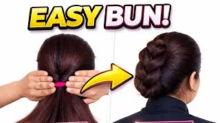 2 Minute Easy Bun Hairstyle for Thin Hair | Juda Trick