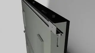 installation of p10 front service cabinet with aluminum lock