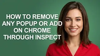 How to Remove Any Popup Or Add on Chrome Through Inspect - AshleyHowTo