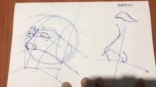 10 Aprendiendo a dibujar un rostro en 3/4 hacia arriba
