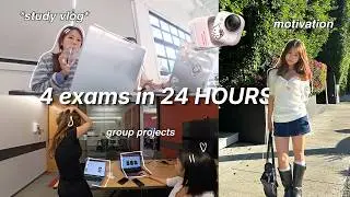 MOST productive study vlog // nonstop grind, campus life, group study, new camera!