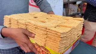 Handmade Special Dessert ! Sesame Chewy Candy,  Sesame Candy Making - India Food