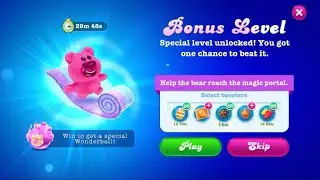 BONUS LEVEL - WIN TO GET A SPECIAL WONDEBALL! | Candy Crush Soda Saga