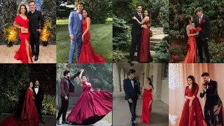 Couple &hearts;️ Red Western Outfit photos ✨ posses Ideas || Trending photoshoot poses Idea 