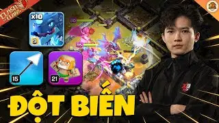 Rồng Điện Áp Đảo Đột Biến TH18 Attack Clash of clans | Akari Gaming