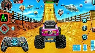 Monster Truck Mega Ramp Stunt Impossible Drive - Car Stunt Racing Game - Android Gameplay #256