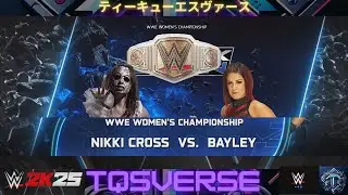 NIKKI CROSS VS BAYLEY (C). SMACKDOWN. WWE 2K25. TQS