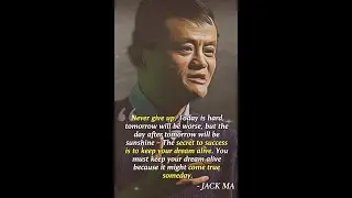 NEVER GIVE UP - Jack Ma Rules for Success #jackma #shorts #shortquotes #quotes #success