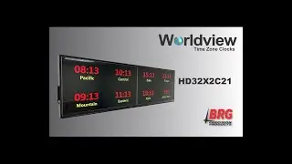 HD32X2C21 Worldview Time Zone Clock by BRG Precision Products