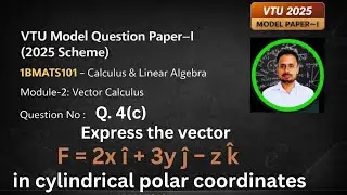 Cartesian to cylindrical coordinates | Vector calculus