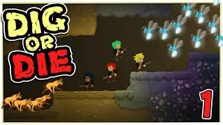 TOWER DEFENSE TERRARIA! - Dig or Die - #1 (4-Player Co-op)