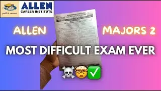 Allen majors test 2 review 🤡🤡 || MOST DIFFICULT EXAM EVER 💀|| #neet2026 #neet