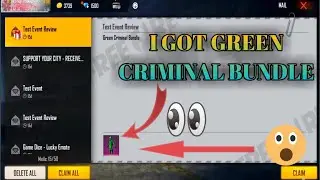 Finally I Got Green Criminal Bundle 😱 How To Get Green Criminal Bundle | Garena Free Fire😱with proof