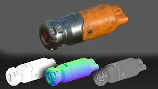 Fallout Fusion Cell p4 - Unwrapping and baking maps (Развертка и запекание карт в Substance Painter)