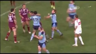 Brett White Knocked Out Steve Price In Origin 3 2009