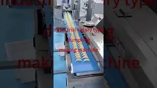 Industrial rotary type dumpling potsticker making and automatic plate arranging machine