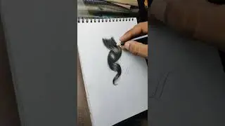 how to draw hair #sketch #shorts