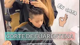 Le corte el cabello a mi hijo en la casa por la cuarentena 💇🏻| Ammy Alvarado