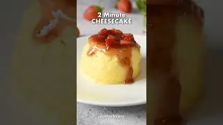2 Minute CHEESECAKE in the MICROWAVE 🍓