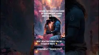 SATURN = DIFFICULT LOVE CURSE BY YOUR PARTNER - KARMA WRITTEN IN YOUR CHART