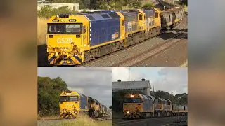 Awesome Horn Show On 9157 Pacific National Grain Train With G529 XR553 XR550 Seen At Three Locations