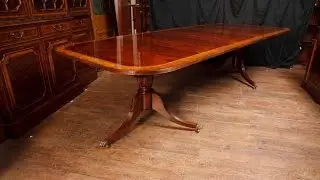 English Regency Mahogany Pedestal Dining Table Diner